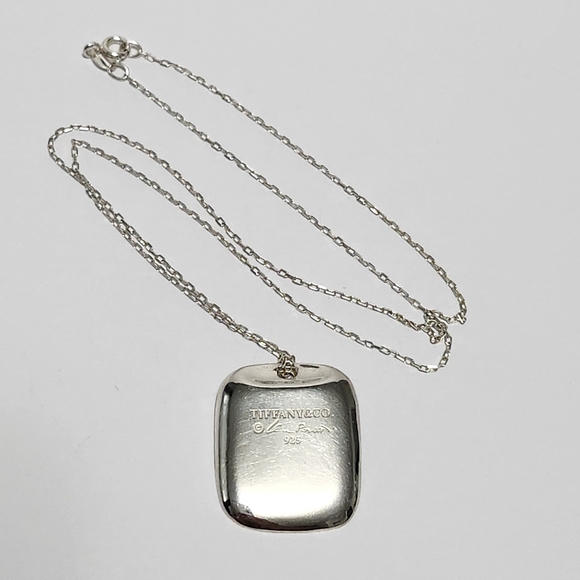 TIFFANY & CO. Elsa Peretti Silver Concave Rectangle Pendant - Picture 4 of 8